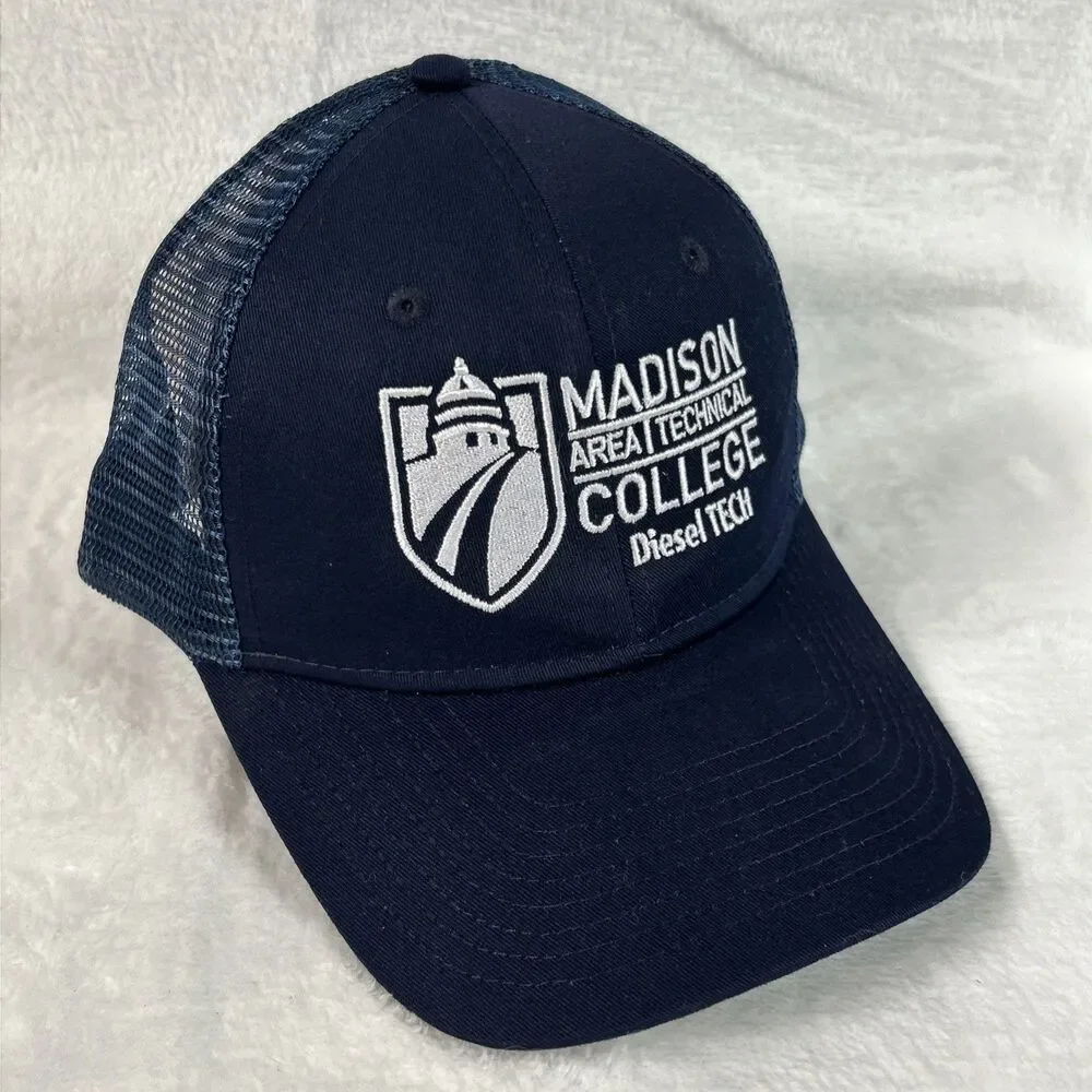 MATC Madison Area Technical College Diesel Tech Blue Mens Hat Adjustable